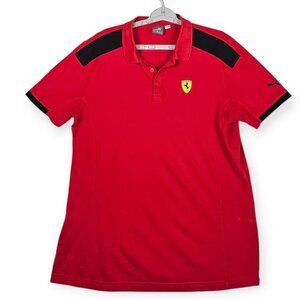 PUMA | Polo Shirt | Men's | Medium | Red | Ferrari Scuderia F1 Racing